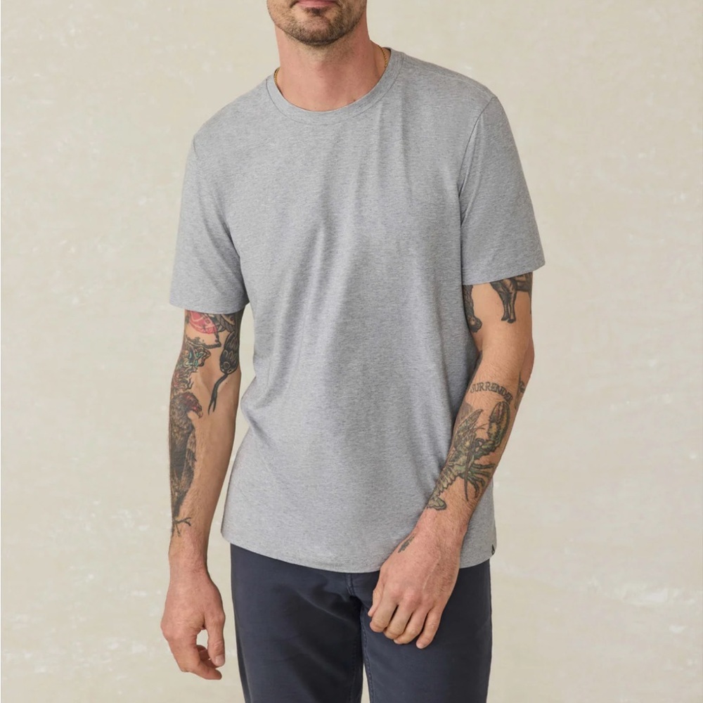 FAHERTY HEATHER TEE - SLATE - MENS XL - NWT